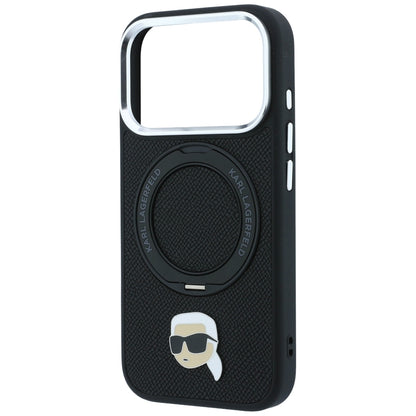 Pouzdro MagSafe pro Apple iPhone 18 Pro Max / 17 Pro Max, Karl Lagerfeld, Ring Stand 360 Karl Pin, černé