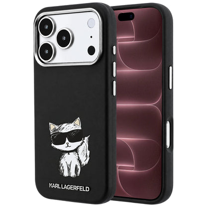 MagSafe pouzdro pro Apple iPhone 18 Pro Max / 17 Pro Max, Karl Lagerfeld, Smooth Choupette Sketch, Černá