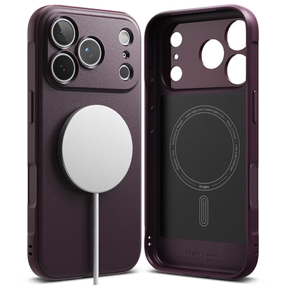Pouzdro MagSafe pro Apple iPhone 18 Pro Max / 17 Pro Max, Ringke, Onyx, tmavě vínové
