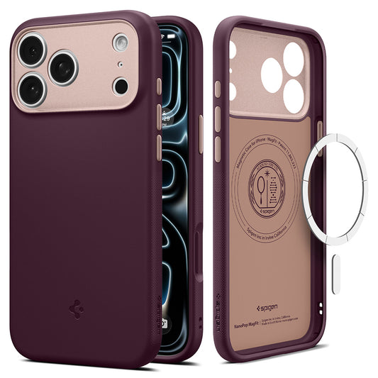 MagSafe pouzdro pro Apple iPhone 18 Pro Max / 17 Pro Max, Spigen, Caseology Nano Pop, vínová ACS12141