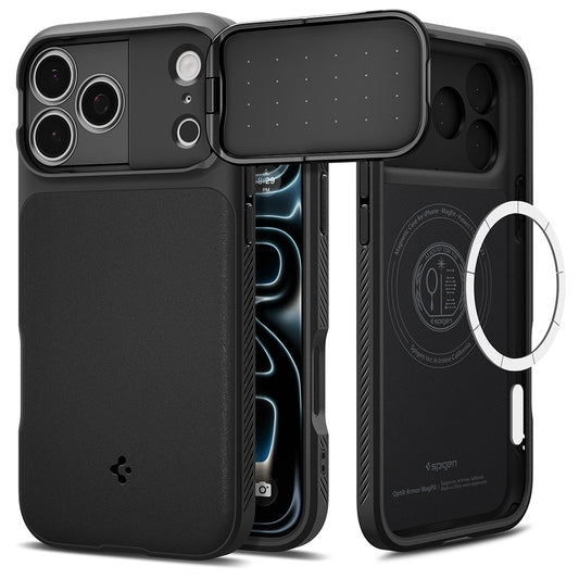 MagSafe pouzdro pro Apple iPhone 18 Pro Max / 17 Pro Max, Spigen, Optik Armor, černé ACS09900