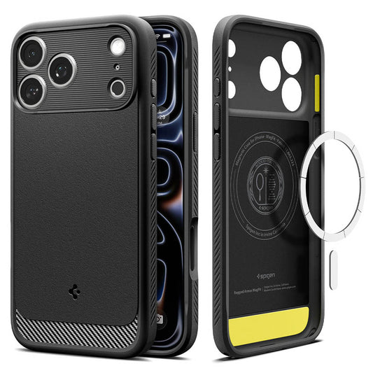 Pouzdro MagSafe pro Apple iPhone 18 Pro Max / 17 Pro Max, Spigen, Rugged Armor, Matná černá ACS12109