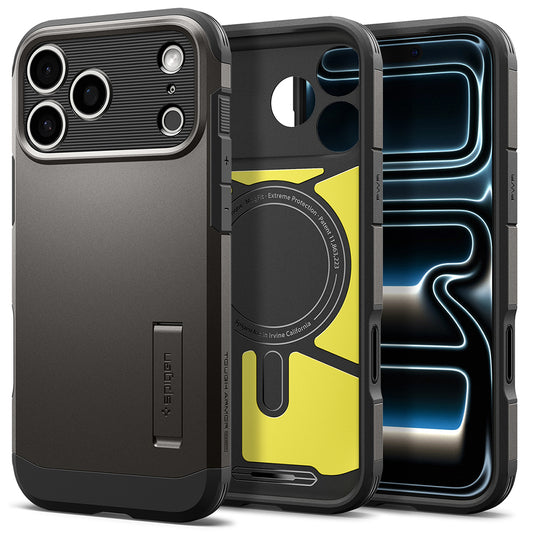 MagSafe pouzdro pro Apple iPhone 18 Pro Max / 17 Pro Max, Spigen, Tough Armor T, šedé ACS12137