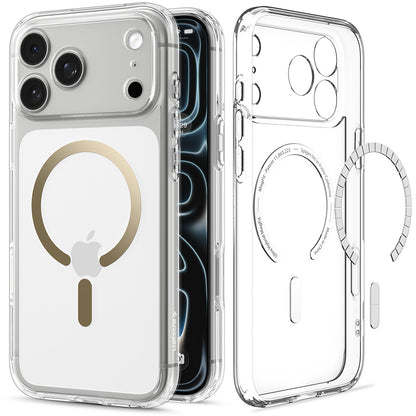 MagSafe pouzdro pro Apple iPhone 18 Pro Max / 17 Pro Max, Spigen, Ultra Hybrid, Zlaté průhledné ACS12120
