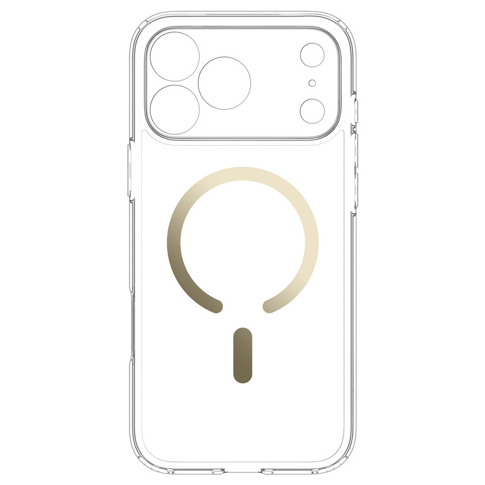 MagSafe pouzdro pro Apple iPhone 18 Pro Max / 17 Pro Max, Spigen, Ultra Hybrid, Zlaté průhledné ACS12120