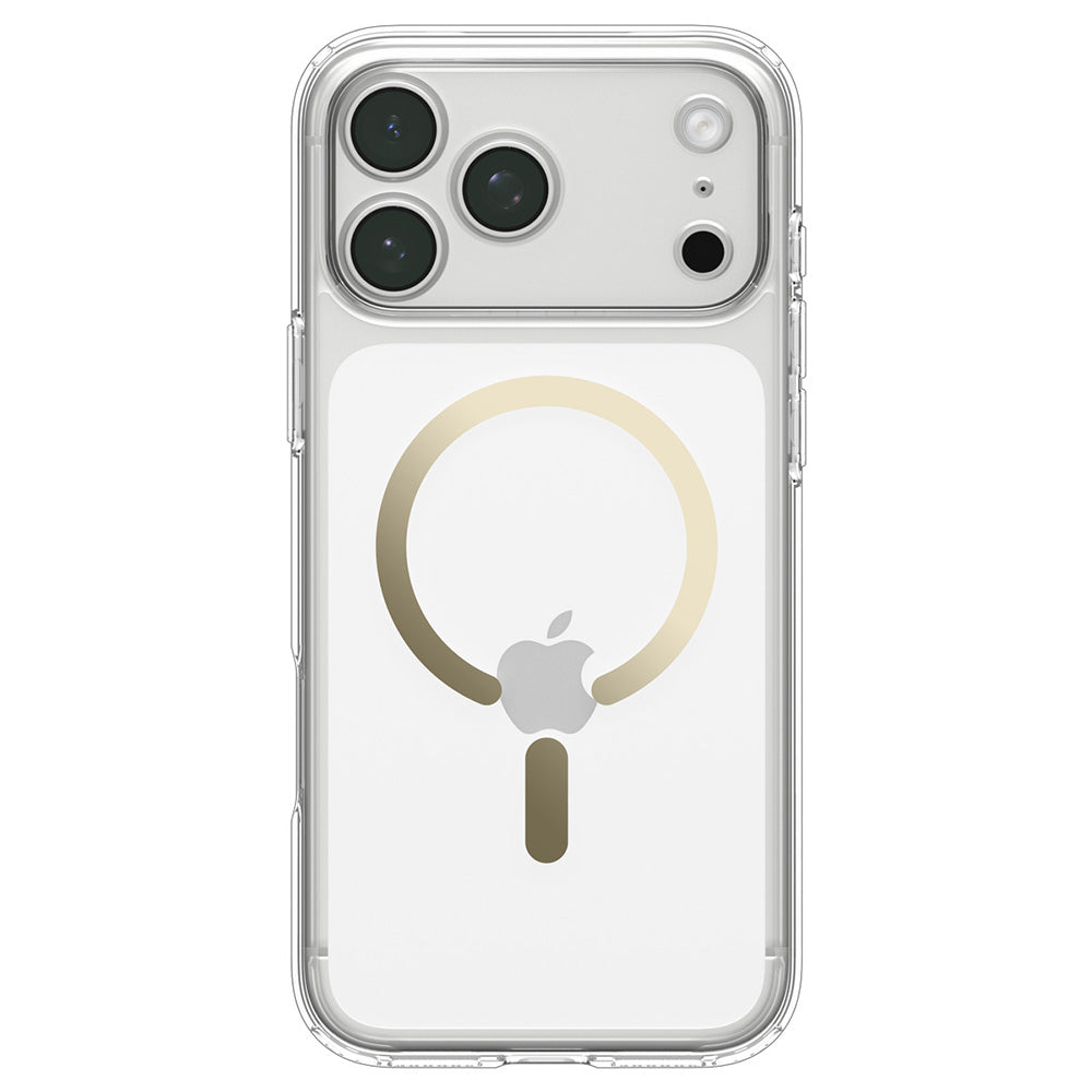 MagSafe pouzdro pro Apple iPhone 18 Pro Max / 17 Pro Max, Spigen, Ultra Hybrid, Zlaté průhledné ACS12120