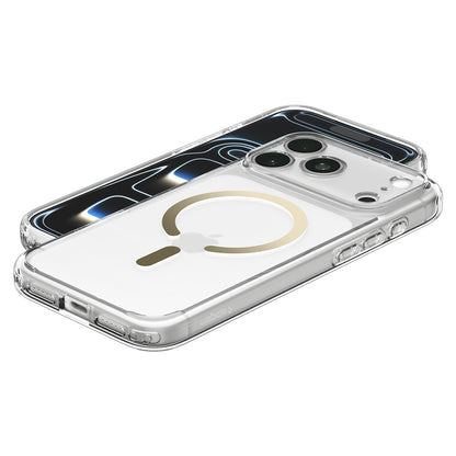MagSafe pouzdro pro Apple iPhone 18 Pro Max / 17 Pro Max, Spigen, Ultra Hybrid, Zlaté průhledné ACS12120