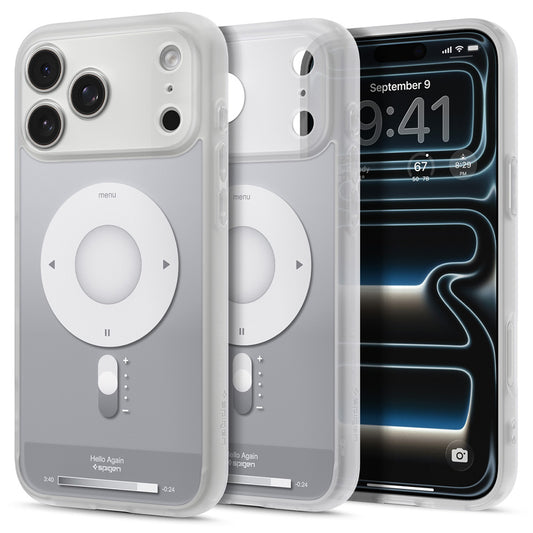 MagSafe pouzdro pro Apple iPhone 18 Pro Max / 17 Pro Max, Spigen, Ultra Hybrid Classic, Stříbrné ACS12130