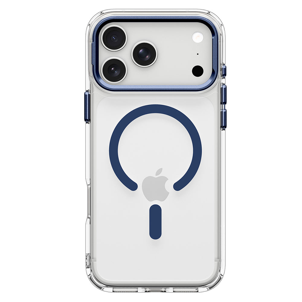 MagSafe pouzdro pro Apple iPhone 18 Pro Max / 17 Pro Max, Spigen, Ultra Hybrid Optik S, Transparentní Tmavě modrá ACS11909