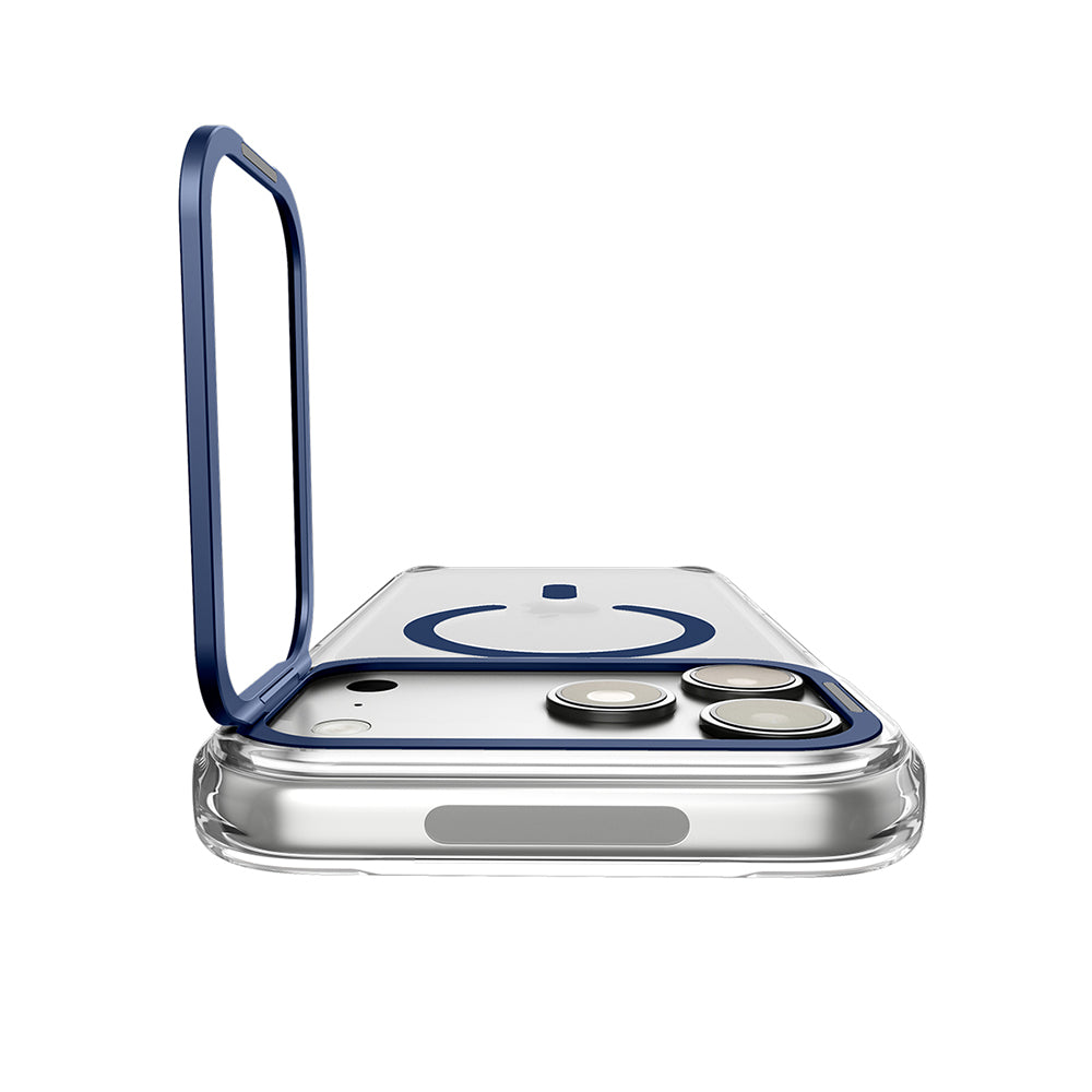MagSafe pouzdro pro Apple iPhone 18 Pro Max / 17 Pro Max, Spigen, Ultra Hybrid Optik S, Transparentní Tmavě modrá ACS11909