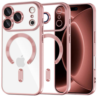 MagSafe pouzdro pro Apple iPhone 18 Pro Max / 17 Pro Max, Techsuit, Luxury Crystal, Růžová