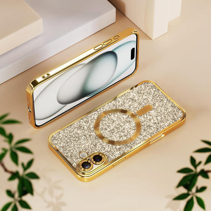 MagSafe pouzdro pro Apple iPhone 18 Pro Max / 17 Pro Max, Techsuit, Luxury Glitter, Zlaté