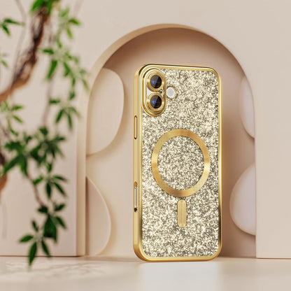 MagSafe pouzdro pro Apple iPhone 18 Pro Max / 17 Pro Max, Techsuit, Luxury Glitter, Bleu