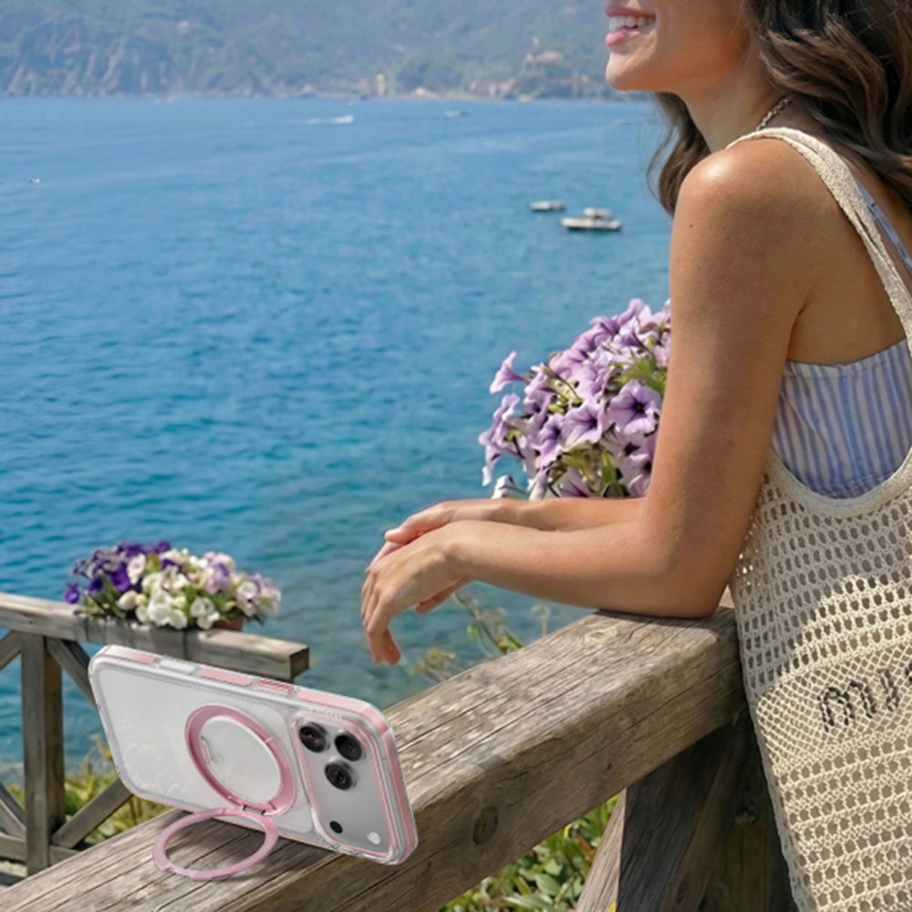 MagSafe Case for Apple iPhone 18 Pro Max / 17 Pro Max, Torras, Ostand O3 Light, Pink