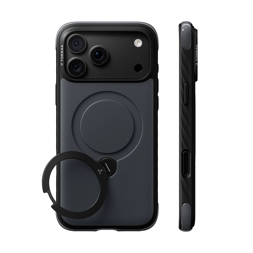 MagSafe pouzdro pro Apple iPhone 18 Pro Max / 17 Pro Max, Torras, Ostand Q3 Rugged, černé