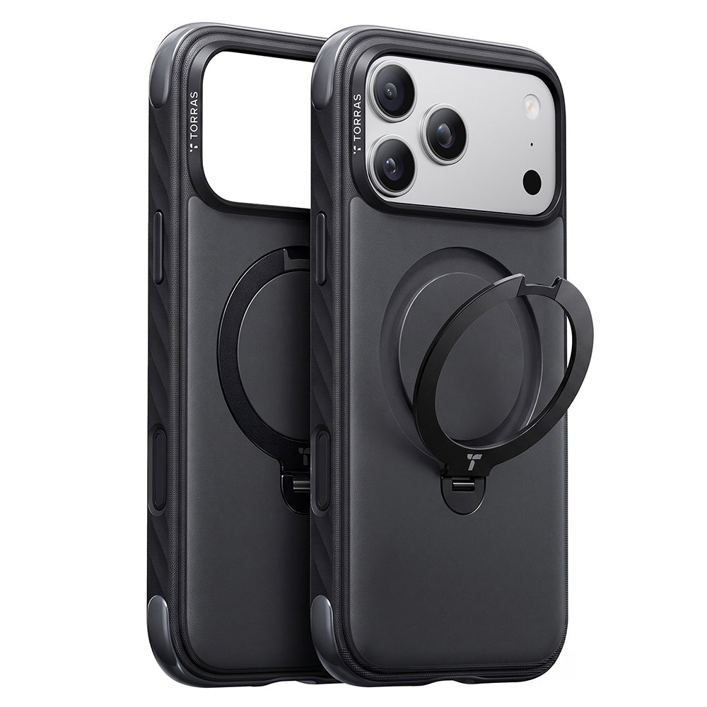 MagSafe pouzdro pro Apple iPhone 18 Pro Max / 17 Pro Max, Torras, Ostand Q3 Rugged, černé