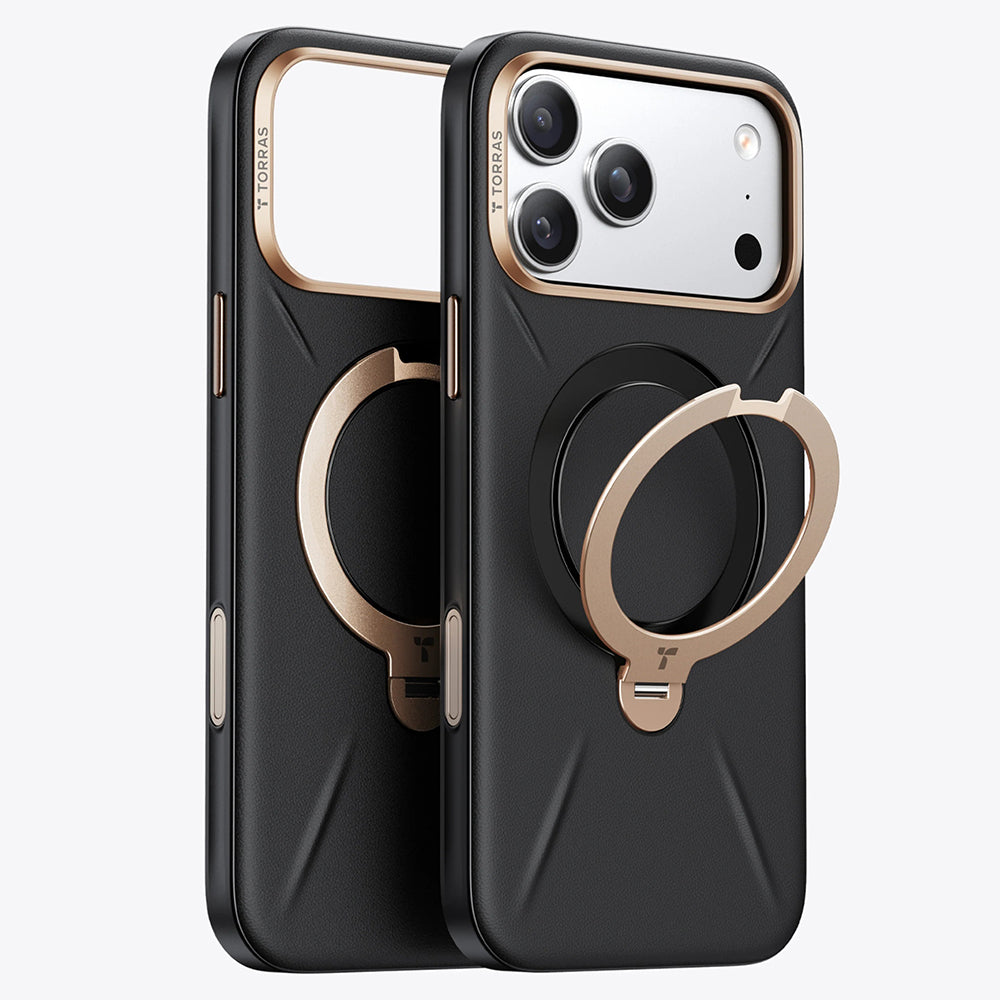 MagSafe pouzdro pro Apple iPhone 18 Pro Max / 17 Pro Max, Torras, QPRO Leather, černé