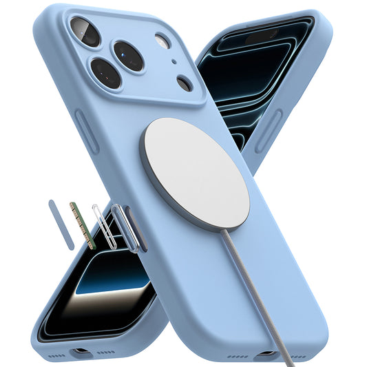 Pouzdro MagSafe pro Apple iPhone 18 Pro Max, Ringke, silikonové, modré
