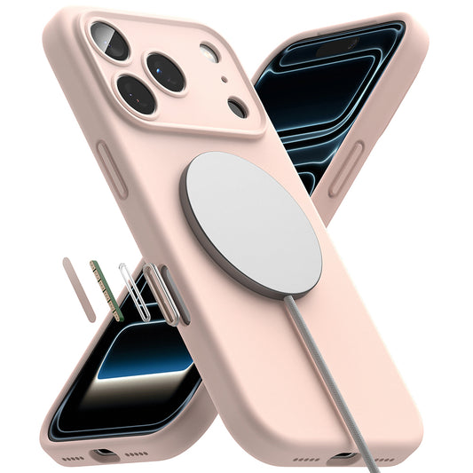 MagSafe pouzdro pro Apple iPhone 18 Pro, Ringke, silikonové, růžové