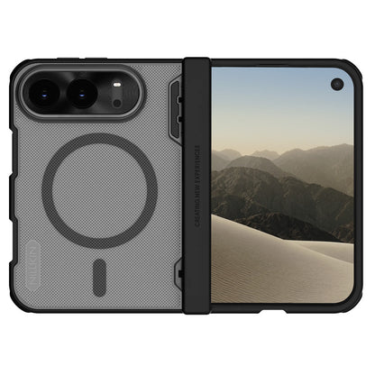 MagSafe Case for Apple iPhone Duo, Nillkin, Super Frosted Shield, Satin Black Transparent