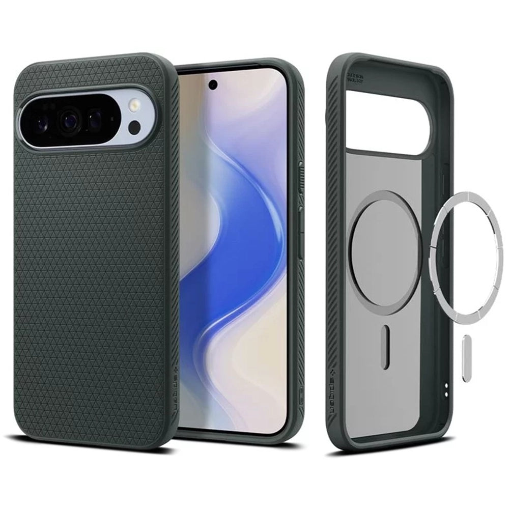 Pouzdro MagSafe pro Google Pixel 10 Pro XL, Spigen, Liquid Air, Zelená ACS09719