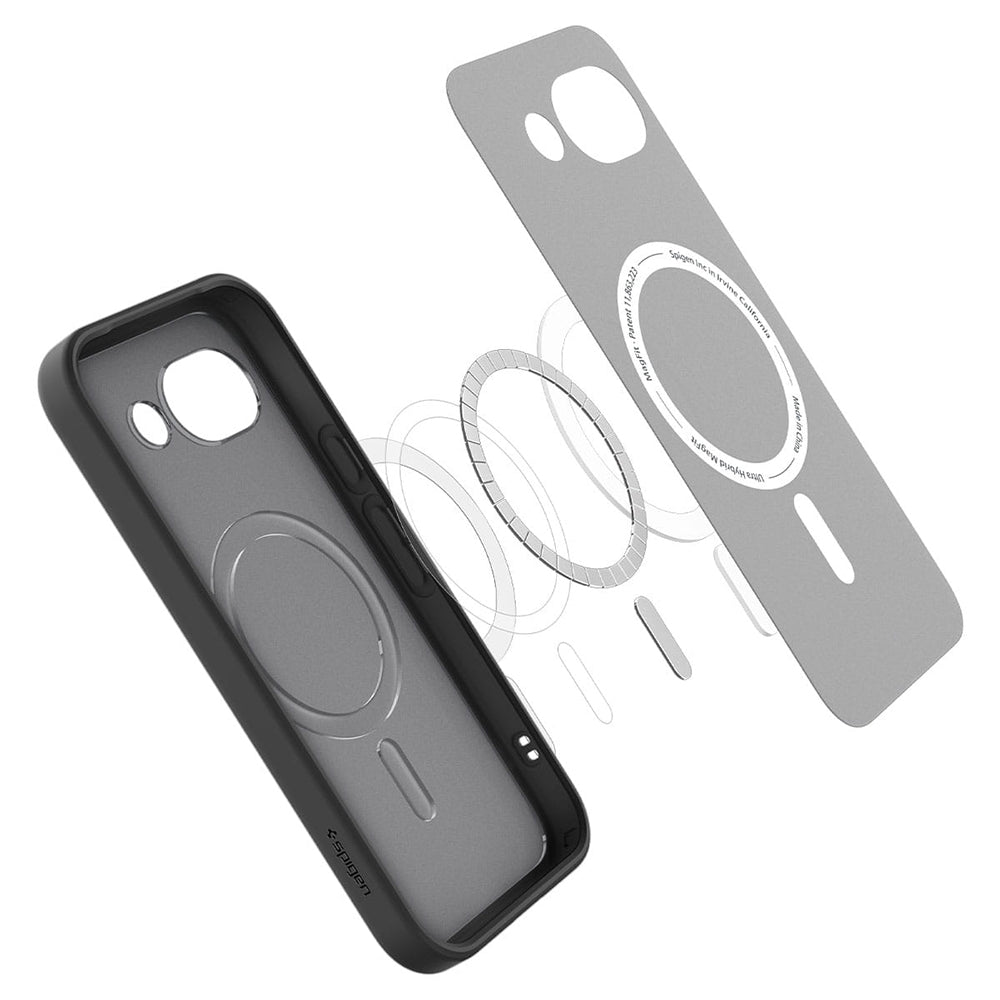 Pouzdro MagSafe pro Google Pixel 10a, Spigen, Ultra Hybrid, Saténově černé ACS11278