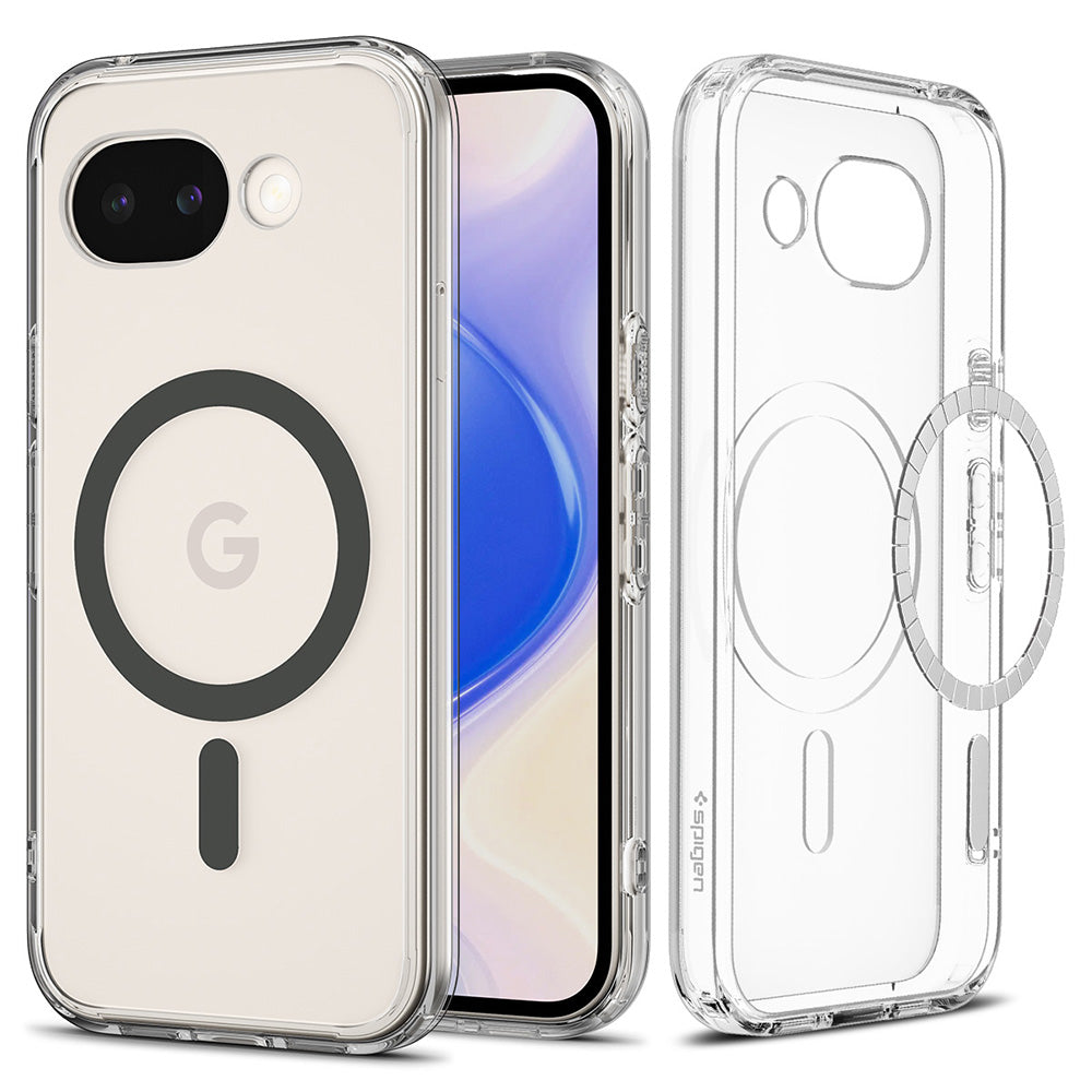 Pouzdro MagSafe pro Google Pixel 10a, Spigen, Ultra Hybrid, Průhledná Šedá ACS11277
