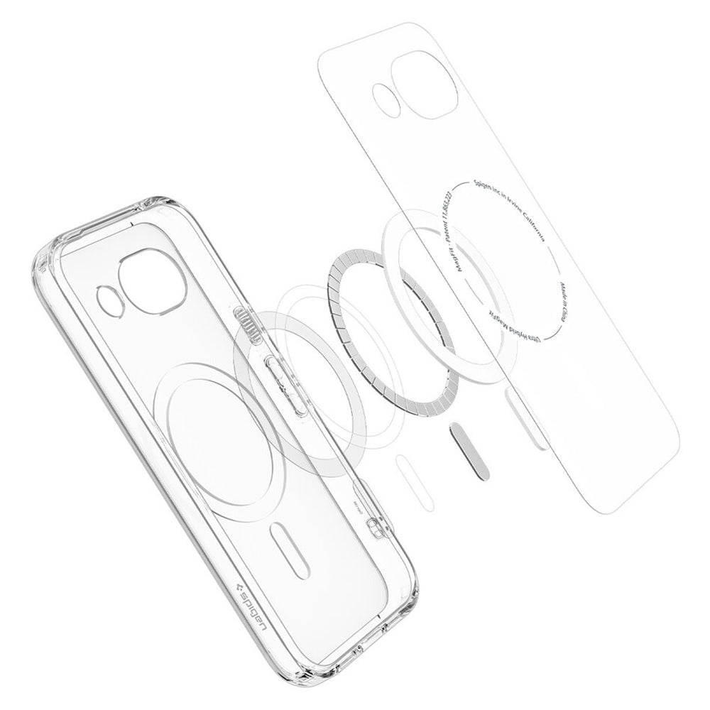Pouzdro MagSafe pro Google Pixel 10a, Spigen, Ultra Hybrid, Průhledná Šedá ACS11277