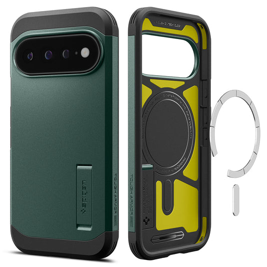 MagSafe pouzdro pro Google Pixel 11 Pro XL, Spigen, Tough Armor, zelené ACS11864