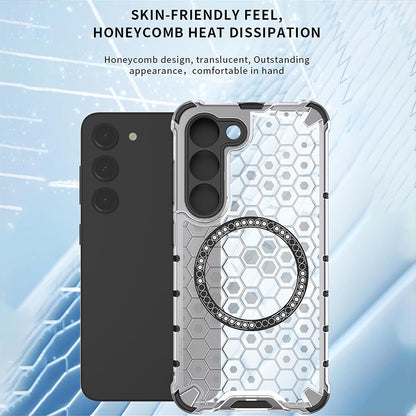 MagSafe Case for Honor Magic6 Lite, Techsuit, HoneyComb Shield, White
