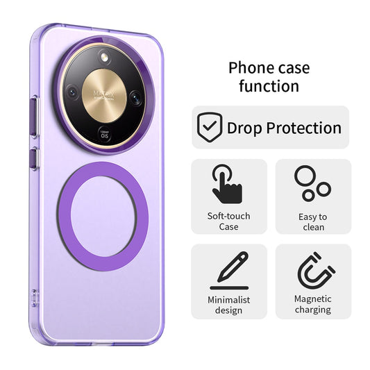 Pouzdro MagSafe pro Honor Magic8 Lite, Techsuit, CandyCase, Fialové