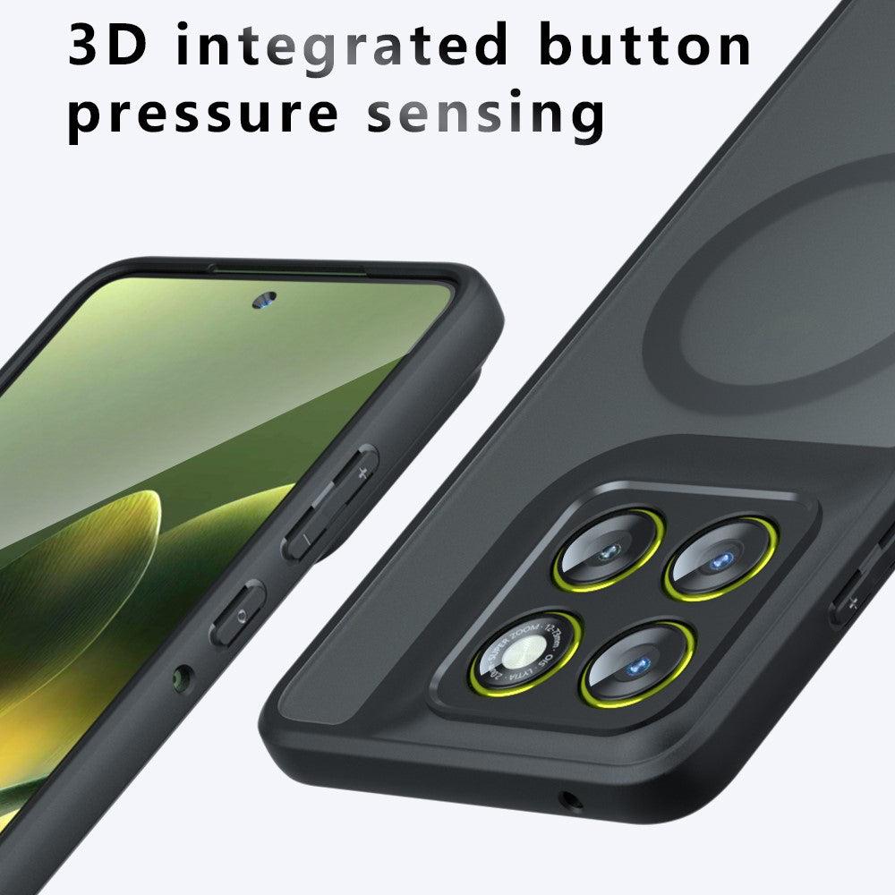 MagSafe pouzdro pro Motorola Edge 70 Pro, Techsuit, PureFrost, Černá saténová