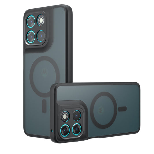 Pouzdro MagSafe pro Motorola Moto G77 / G67, Techsuit, PureFrost, Saténově černé