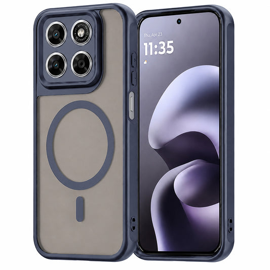 MagSafe pouzdro pro Motorola Moto G87 / G77 / G67, Techsuit, HaloFrost II, Tmavě modrá