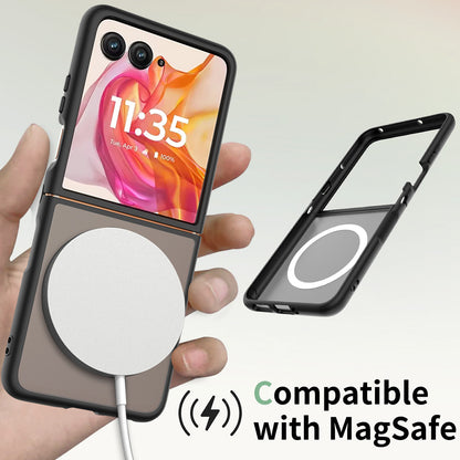 MagSafe pouzdro pro Motorola Razr 70 Plus / Razr 50 Ultra, Techsuit, PureFrost, Černá saténová
