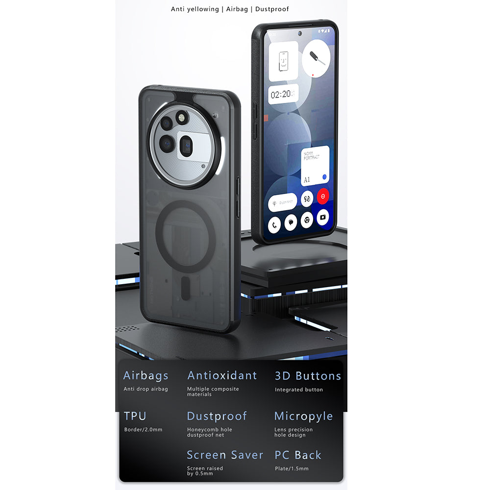 MagSafe pouzdro pro Nothing Phone (3a) Pro, Techsuit, PureFrost, černé