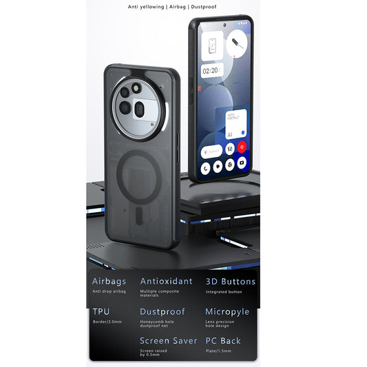 MagSafe pouzdro pro Nothing Phone (3a) Pro, Techsuit, PureFrost, černé