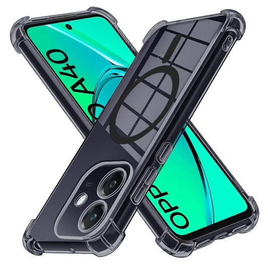 MagSafe pouzdro pro Oppo A3 4G, Techsuit, nárazuvzdorné průhledné, kouřové