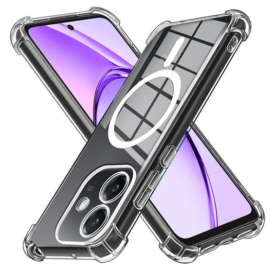 MagSafe pouzdro pro Oppo A3 4G, Techsuit, nárazuvzdorné, průhledné