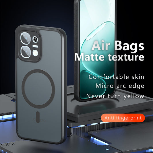 MagSafe pouzdro pro Oppo A6 4G, Techsuit, PureFrost, Černá saténová
