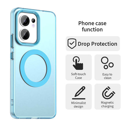 MagSafe pouzdro pro Oppo Reno13 FS 5G / Reno13 F 4G / Reno13 F, Techsuit, CandyCase, modrá
