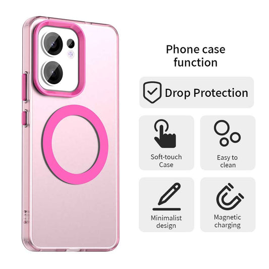 MagSafe pouzdro pro Oppo Reno13 FS 5G / Reno13 F 4G / Reno13 F, Techsuit, CandyCase, růžové