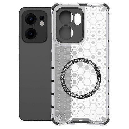 MagSafe pouzdro pro Oppo Reno13 FS 5G / Reno13 F 4G / Reno13 F, Techsuit, HoneyComb Shield, bílé