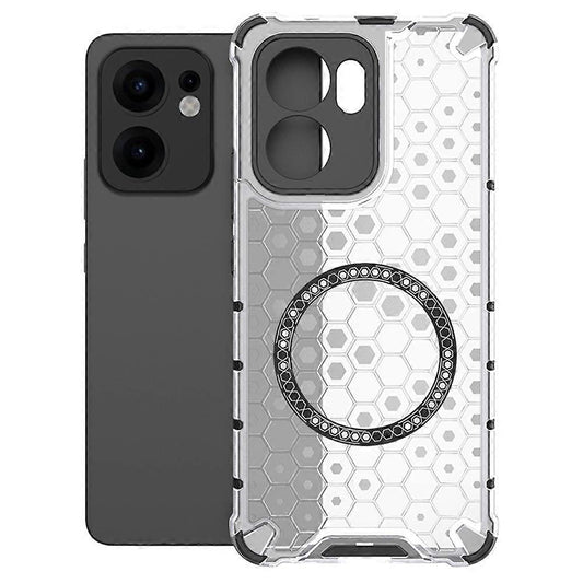 MagSafe pouzdro pro Oppo Reno13 FS 5G / Reno13 F 4G / Reno13 F, Techsuit, HoneyComb Shield, bílé