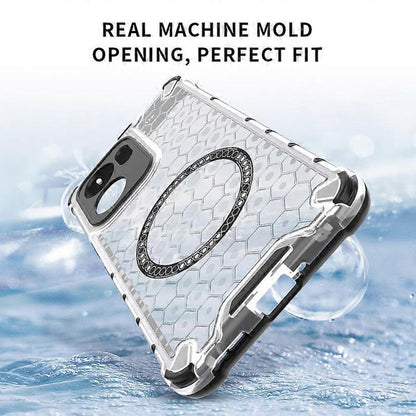 MagSafe pouzdro pro Oppo Reno13 FS 5G / Reno13 F 4G / Reno13 F, Techsuit, HoneyComb Shield, bílé