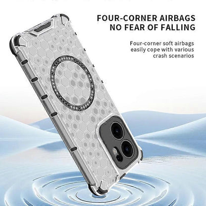 MagSafe pouzdro pro Oppo Reno13 FS 5G / Reno13 F 4G / Reno13 F, Techsuit, HoneyComb Shield, bílé