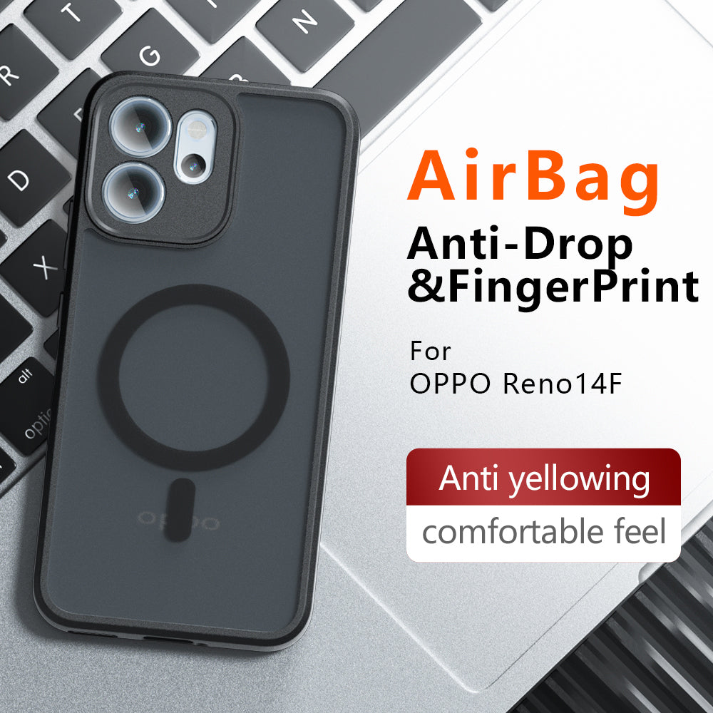 MagSafe pouzdro pro Oppo Reno14 FS 5G / Reno14 F, Techsuit, PureFrost, Černá saténová