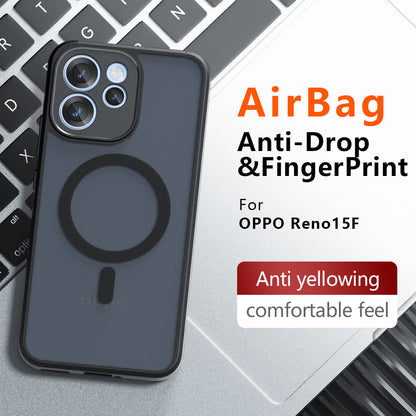 MagSafe pouzdro pro Oppo Reno15 FS / Reno15 F, Techsuit, PureFrost, Černá saténová