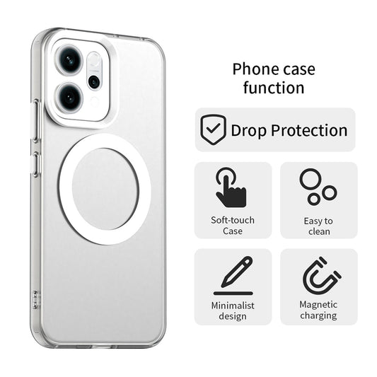 MagSafe pouzdro pro Oppo Reno16 F / Reno16 FS, Techsuit, CandyCase, bílé