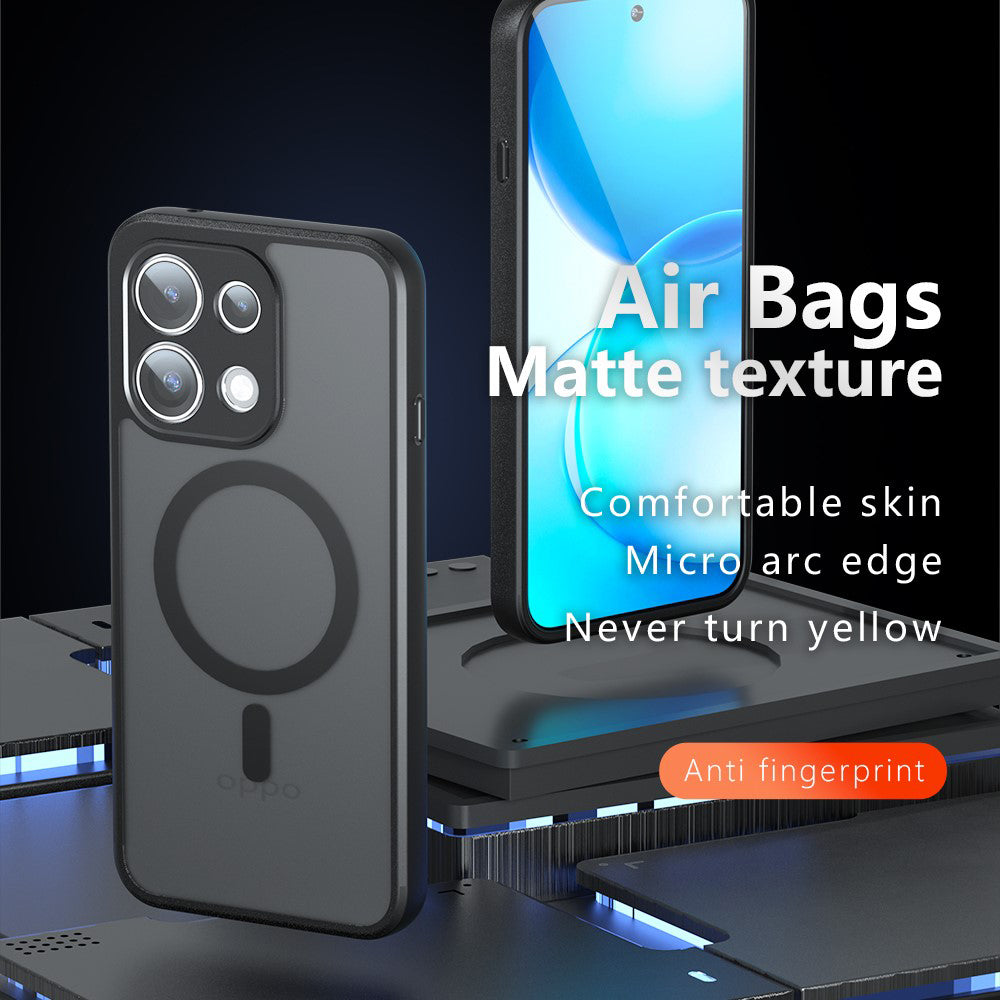MagSafe pouzdro pro Oppo Reno16 F / Reno16 FS, Techsuit, PureFrost, Černá saténová